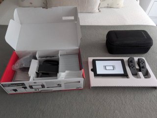 Nintendo Switch 1 (V2) Gris + Funda + Caja Origina