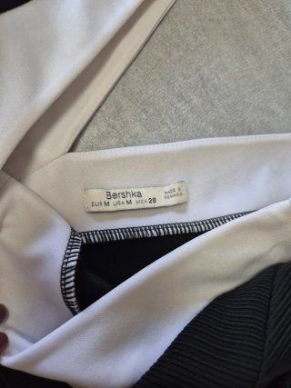 Vestito corto Bershka bicolore bianco e nero