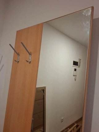 Mueble recibidor madera espejo