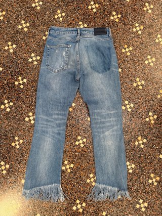 Zara Trafaluc Jeans Boho Frange Strappati S
