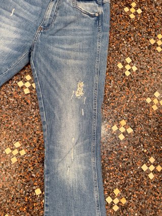 Zara Trafaluc Jeans Boho Frange Strappati S
