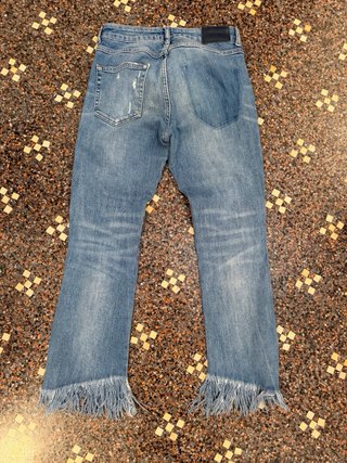 Zara Trafaluc Jeans Boho Frange Strappati S