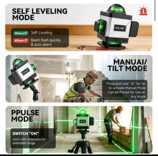 Nivel Láser 16 Líneas 360° Verde