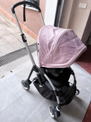 Cochecito de bebé plegable rosa