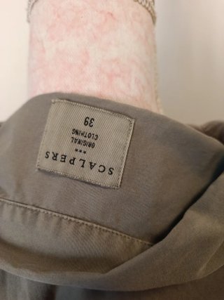 Camisa verde militar hombre