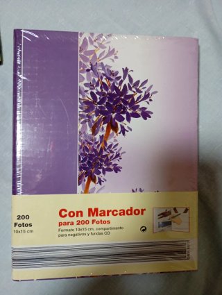 Álbum de fotos para 200 fotos 10x15, tapa rígida