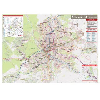 Plano Metro Madrid con base cartográfica