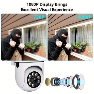 2 piezas Cámara de seguridad WiFi con app 1080P HD