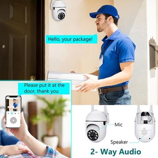 2 piezas Cámara de seguridad WiFi con app 1080P HD