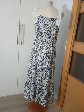 Vestido Zara Largo Estampado Talla XL
