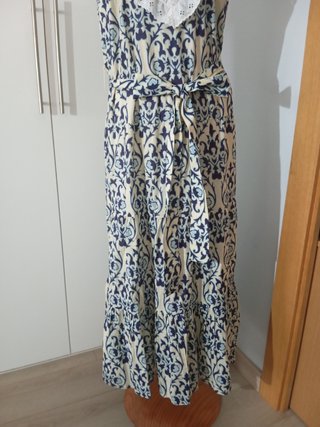 Vestido Zara Largo Estampado Talla XL