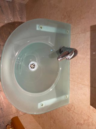 Lavabo cristal  con espejo