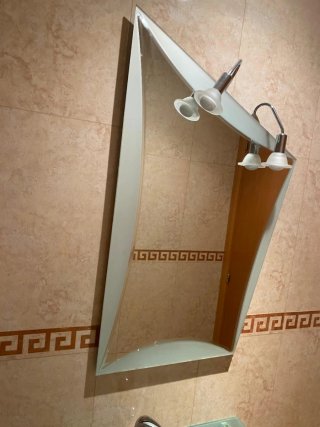 Lavabo cristal  con espejo