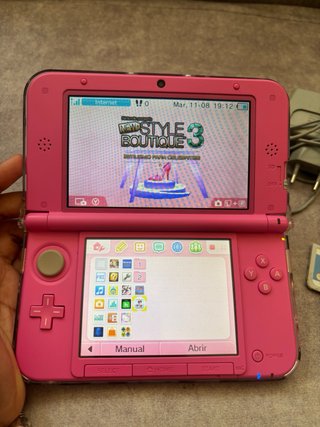 Nintendo 3DS XL Rosa completa