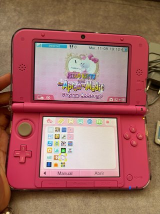 Nintendo 3DS XL Rosa completa
