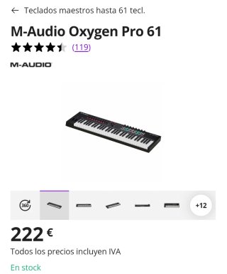 Controlador M-Audio Oxygen Pro 61 (No enciende)