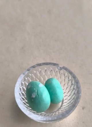 Cuenco resina con huevos casa muñecas