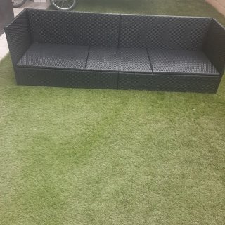 OFERTA!!! Sofá Rattan Negro Exterior