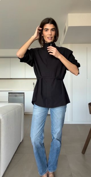 Camisa cuello alto