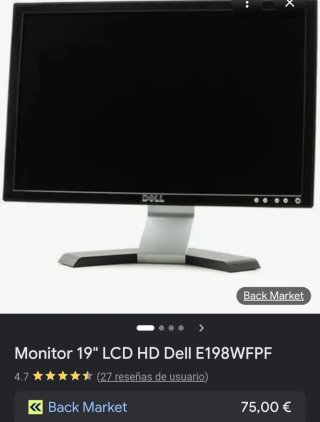 Monitor Dell E198WFP 19pulgadas + Regalo