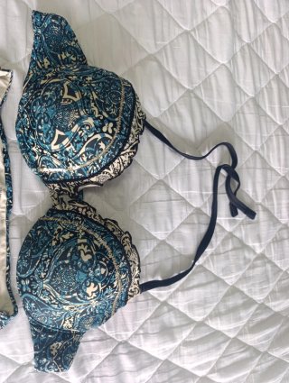 Bikini Calzedonia estampado azul push Up