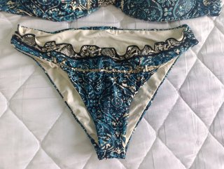 Bikini Calzedonia estampado azul push Up