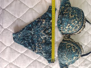 Bikini Calzedonia estampado azul push Up