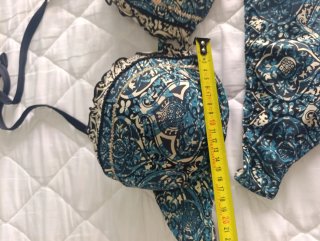 Bikini Calzedonia estampado azul push Up