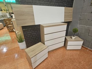 Pack Dormitorio: Cabecero, Cómoda y Mesitas