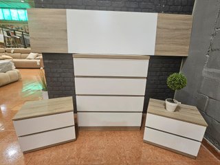 Pack Dormitorio: Cabecero, Cómoda y Mesitas