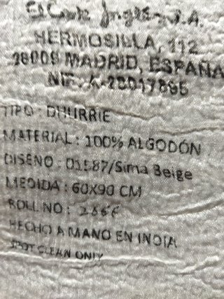 Alfombra Rayas Beige y Blanco 60x90 cm