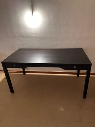 Mesa de oficina abedul negra