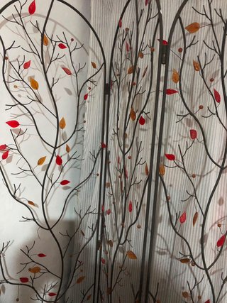 Biombo decorativo ramas y hojas