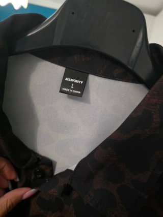 Camisa Estampada Leopardo Hombre