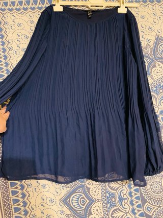 Blusa Cortefiel azul plisada