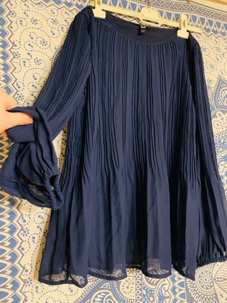 Blusa Cortefiel azul plisada
