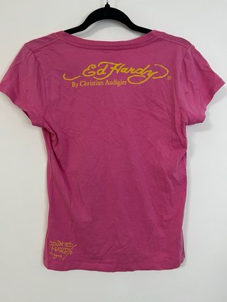 Ed Hardy T-shirt XL Rosa Christian Audigier