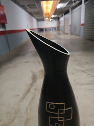 Jarrón Alto Negro Mate 90cm
