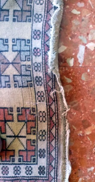 Alfombra Turca Lana 150x100cm Beige/Rosa