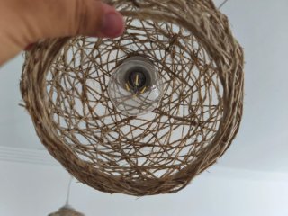 Lámpara Techo Doble Estilo Cuerda+ bombillas