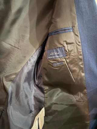 Chaqueta de traje azul para caballero