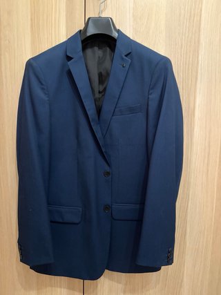 Chaqueta de traje azul para caballero