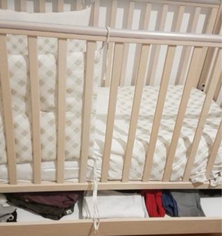 Cambiador y cuna infantil