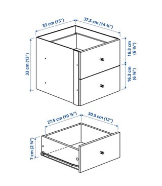 Accesorio 2 Cajones para Estantería IKEA KALLAX