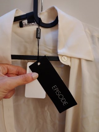 Blusa de seda Episode vainilla talla M