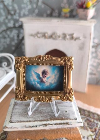 Cuadro Ángel Miniatura Dorado