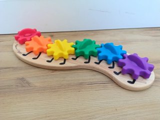Juguete Hape Madera Puzzle Creativo+Oruga Melissa