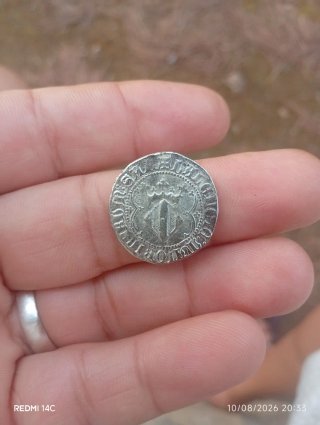 Moneda Plata Medieval Reino Valencia