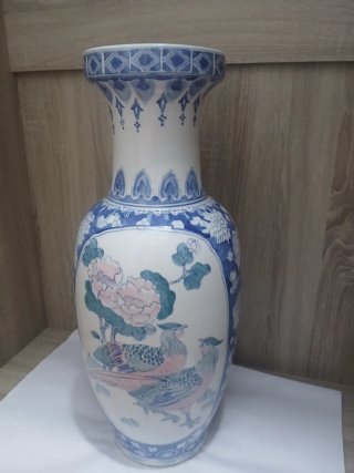 Jarrón Chino Porcelana Grande con Peana 640513926
