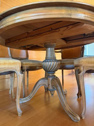 Mesa clásica extensible con 6 silla